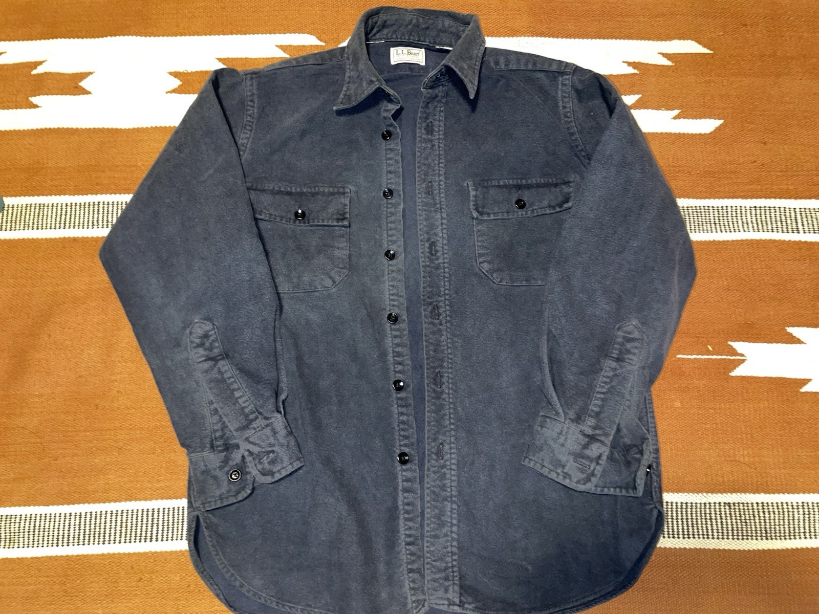 Vintage Made In USA LL BEAN MENS Large CHAMOIS BUTTON SHIRT 100% COTTON BLUE Vintage Made In USA LL BEAN MENS Large CHAMOIS BUTTON SHIRT 100% COTTON BLUE