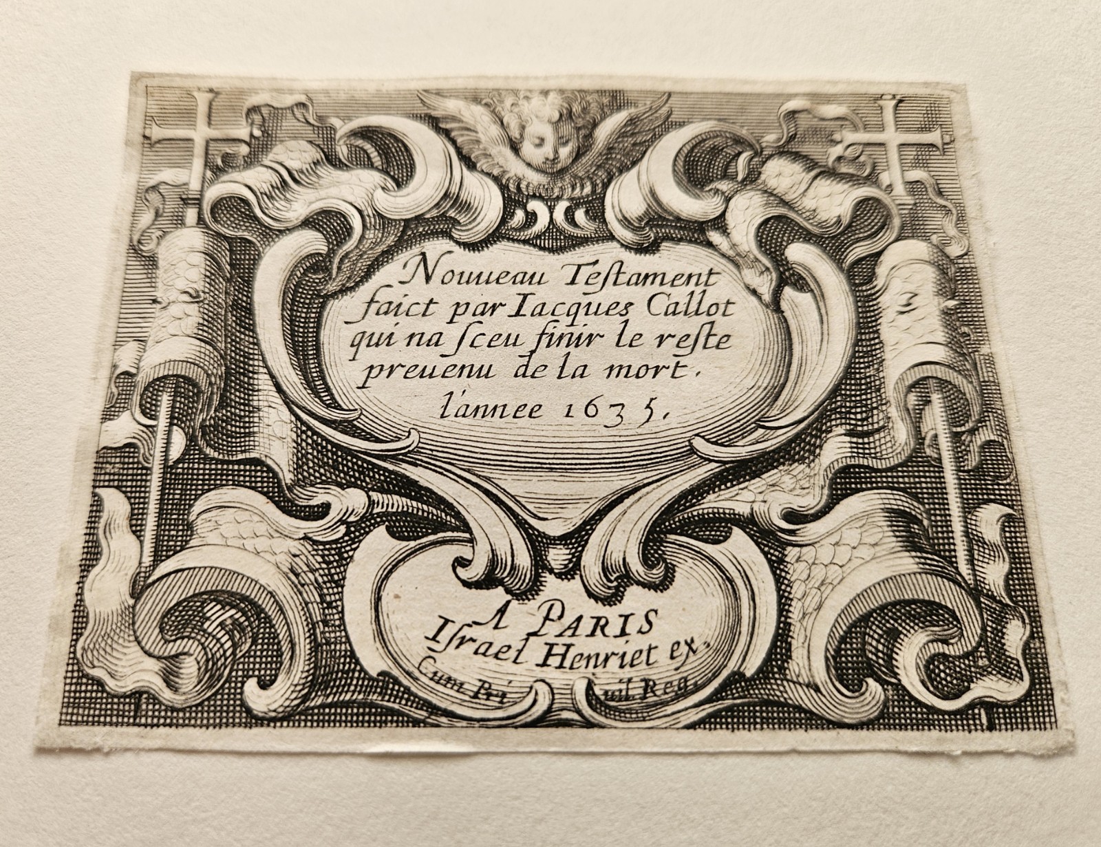 1635 Abraham Bosse Callot Nouveau Testament Frontispiece Meaume 37