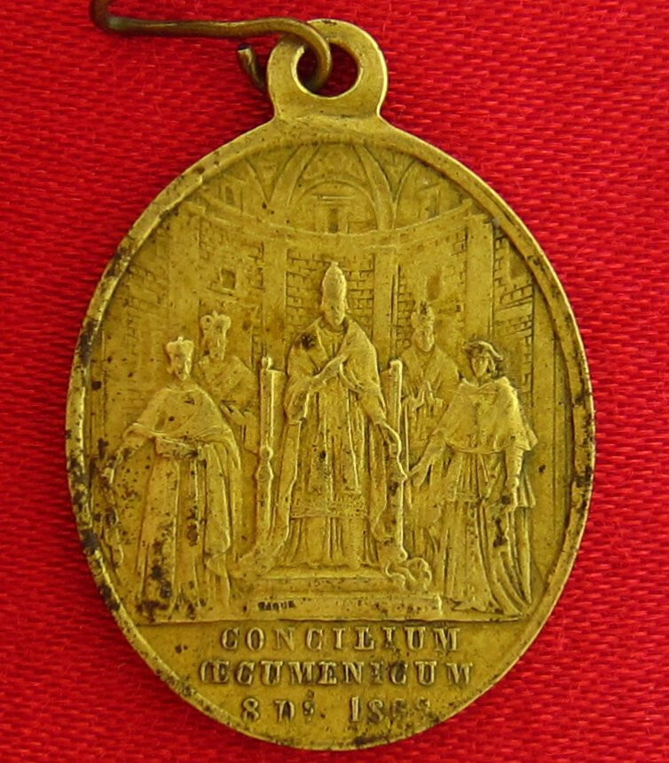 Antique POPE PIUS IX Medal ECUMENICAL COUNCIL 1869 1st VATICAN COUNCIL Medal Antique POPE PIUS IX Medal ECUMENICAL COUNCIL 1869 1st VATICAN COUNCIL Medal
