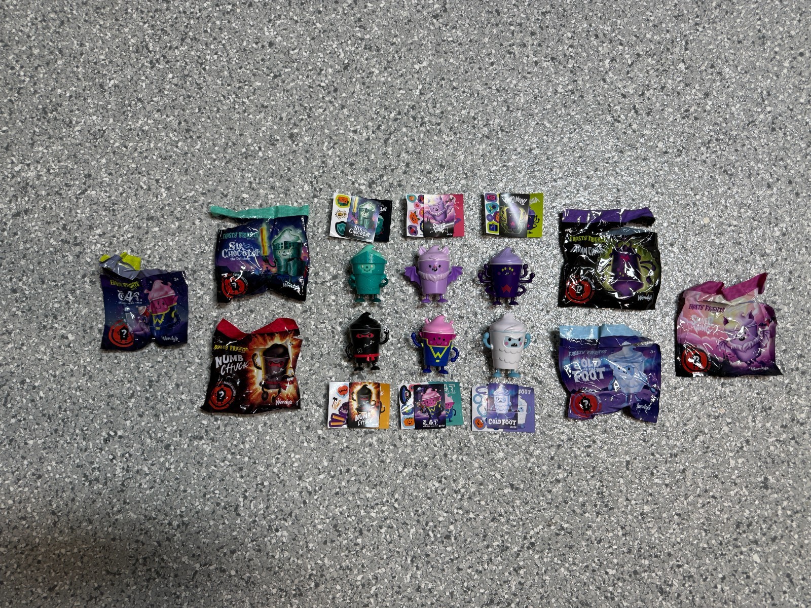 Halloween Wendys FROSTY FRIGHTS 2026 Full Set 6 w/ Bags & Cards Part III Prt 3