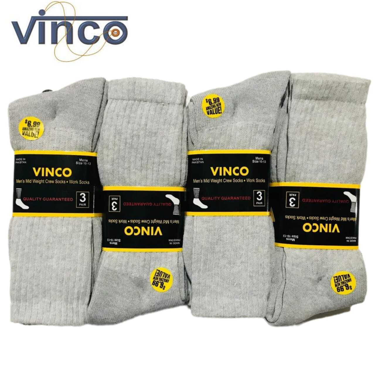 3-12 Pairs Men Grey Crew Socks Cotton Sports Work Athletic Socks size 9-11,10-13