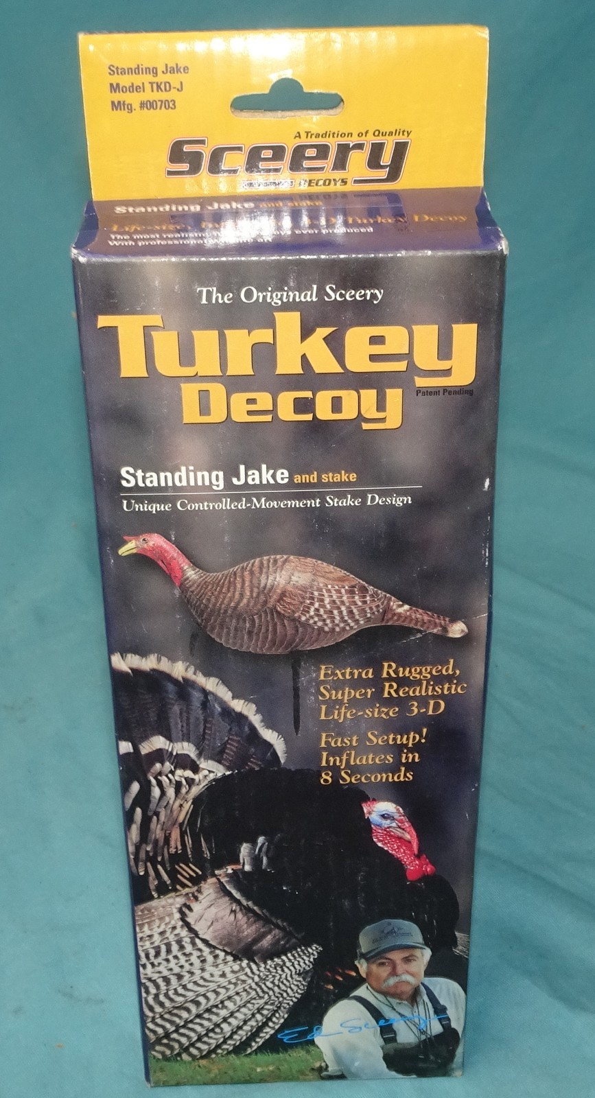 NOS ED Sceery Standing JAKE & stake Turkey Decoy life size 3D INFLATABLE TKD-J NOS ED Sceery Standing JAKE & stake Turkey Decoy life size 3D INFLATABLE TKD-J