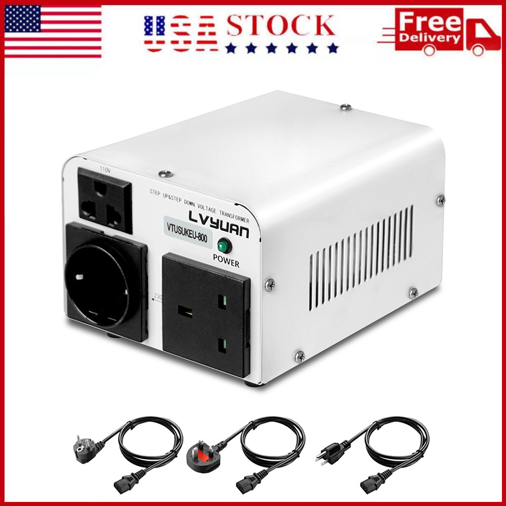 800W Voltage Transformer Converter 110V-220V 220V-110V Step Up & Down Fast Ship