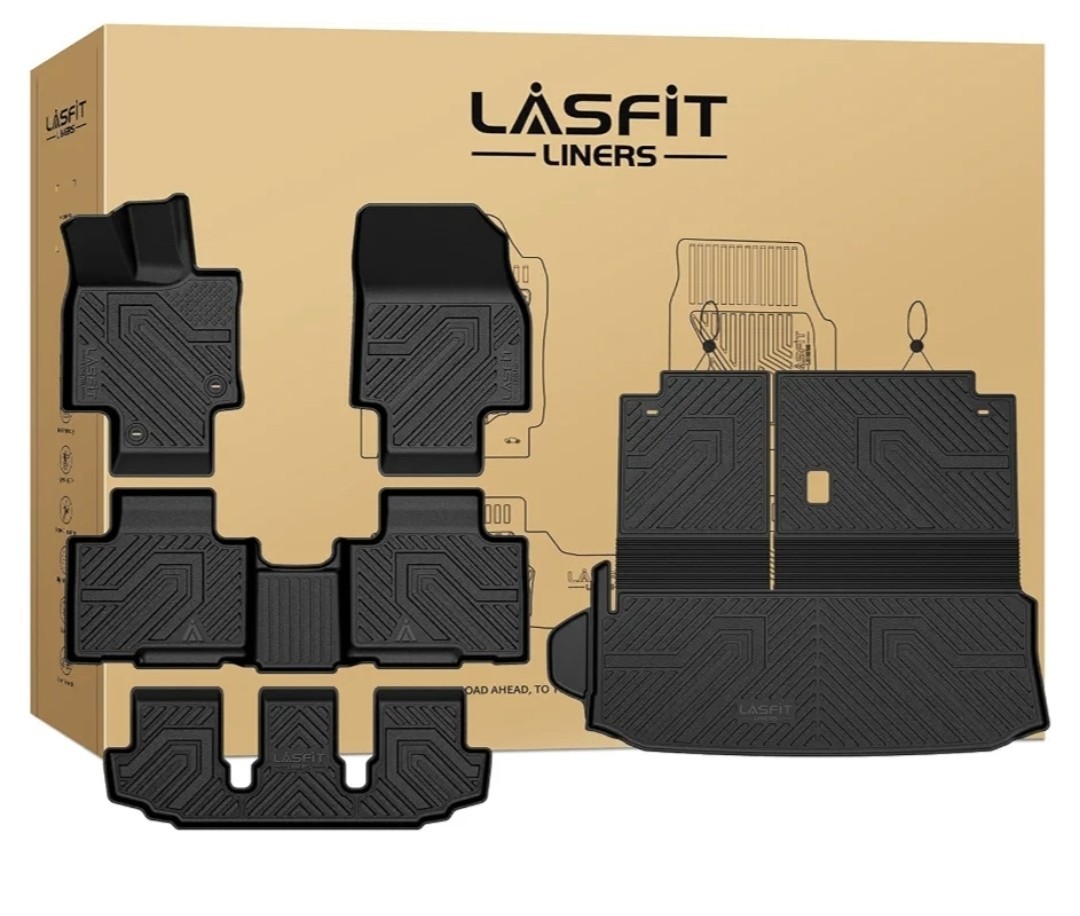 LASFIT Floor Mats for Toyota Highlander 2020-2026 Hybrid Cargo Mat Floor Liners