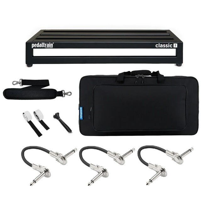 New Pedaltrain Classic 2 Guitar Effects Pedal Board w/ Soft Case & Patch Cables