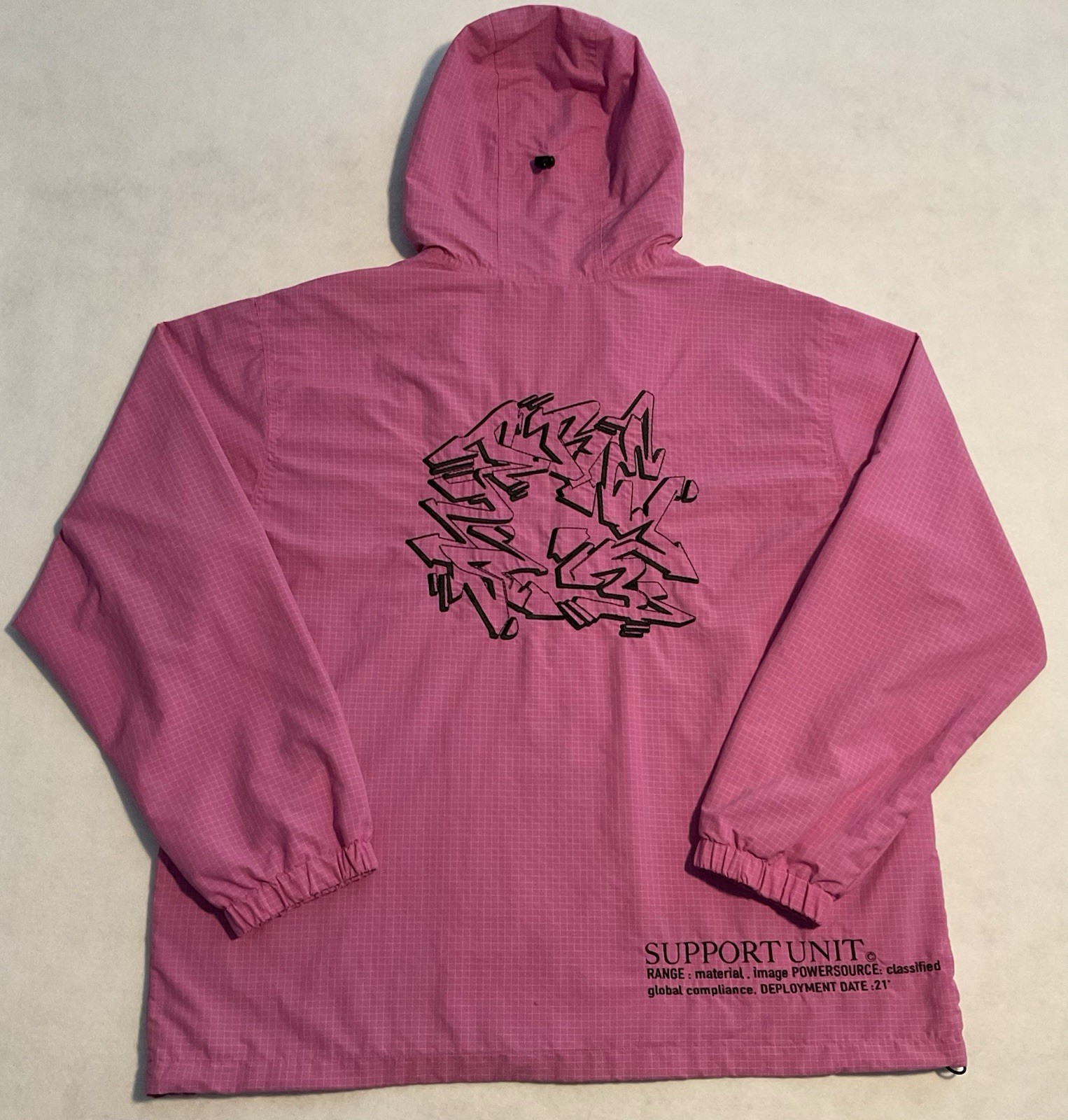 RARE Supreme Support Unit Ripstop Hooded Jacket Lined Pink Unisex Size XL NEW