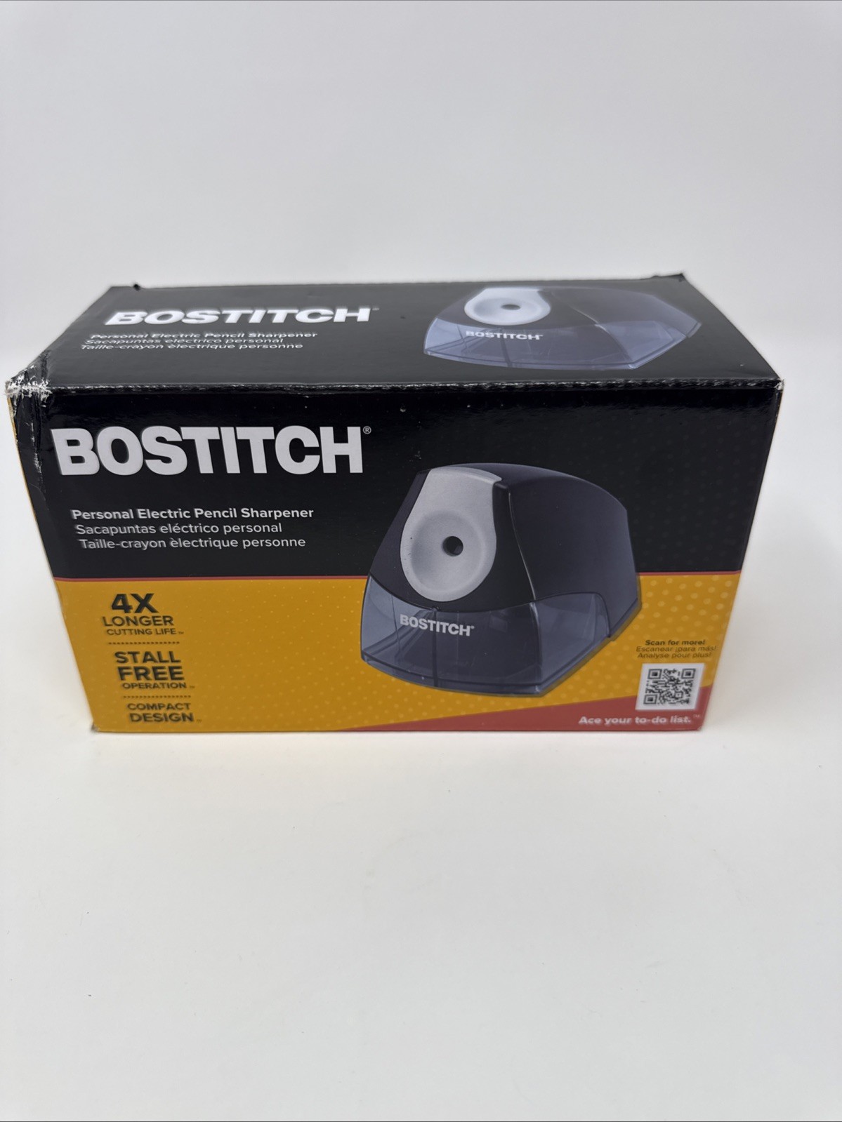 Bostitch EPS4-BLACK Personal Electric Pencil Sharpener New in Box
