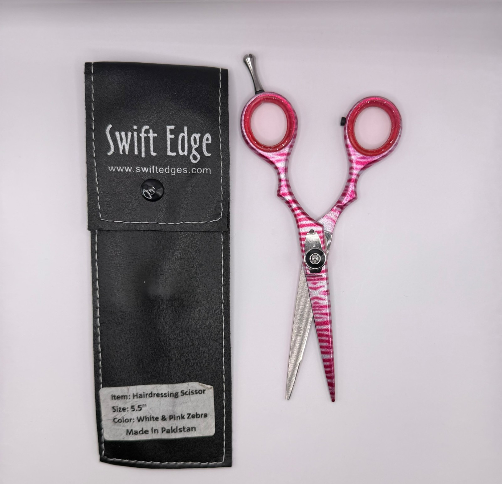 Professional Hairdressing Scissors 5.5 Inch Barber Hair Cutting Shears Pouch