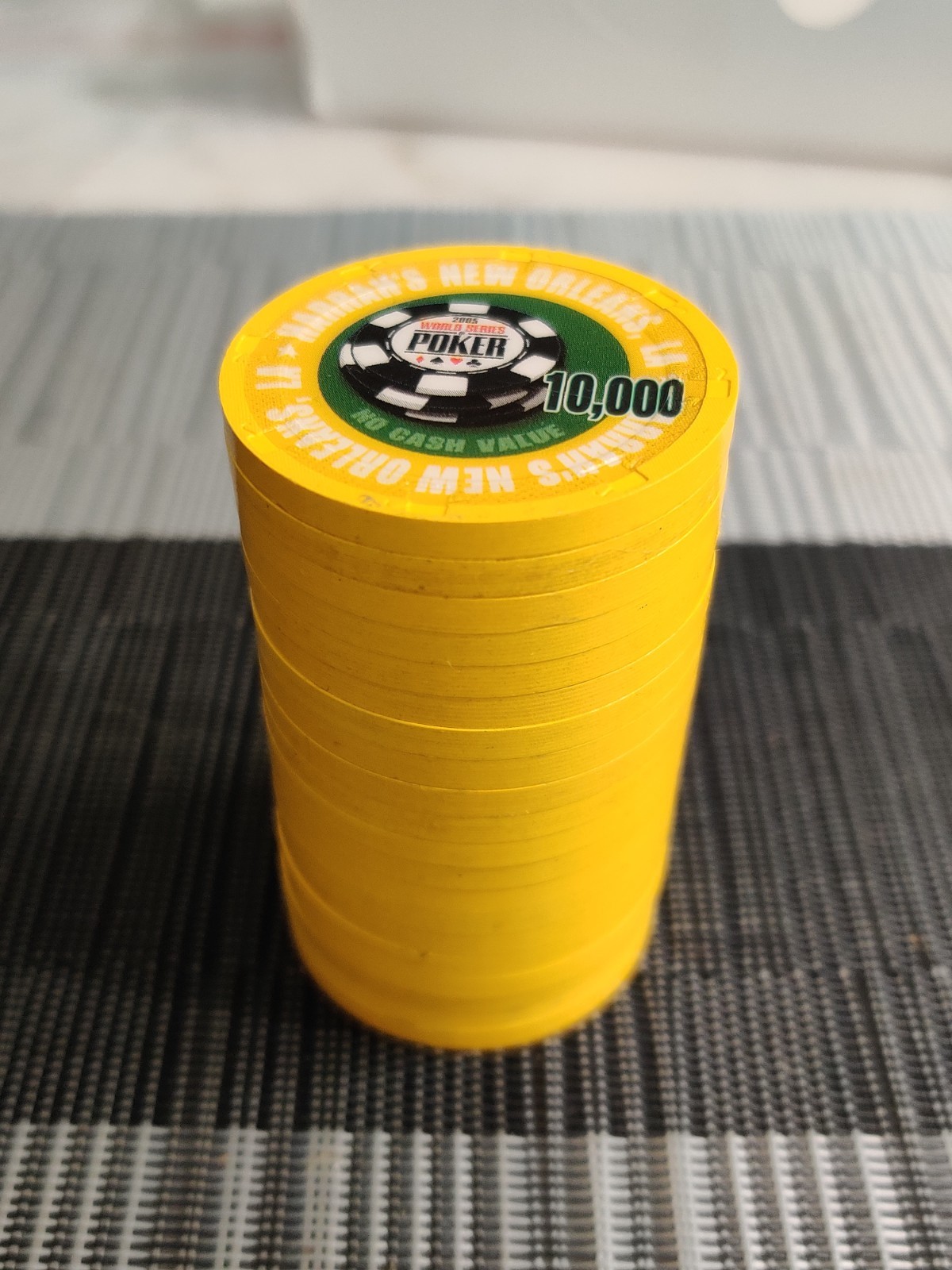 Harrah’s New Orleans NOLA World Series of Poker WSOP tournament chips barrel 10k