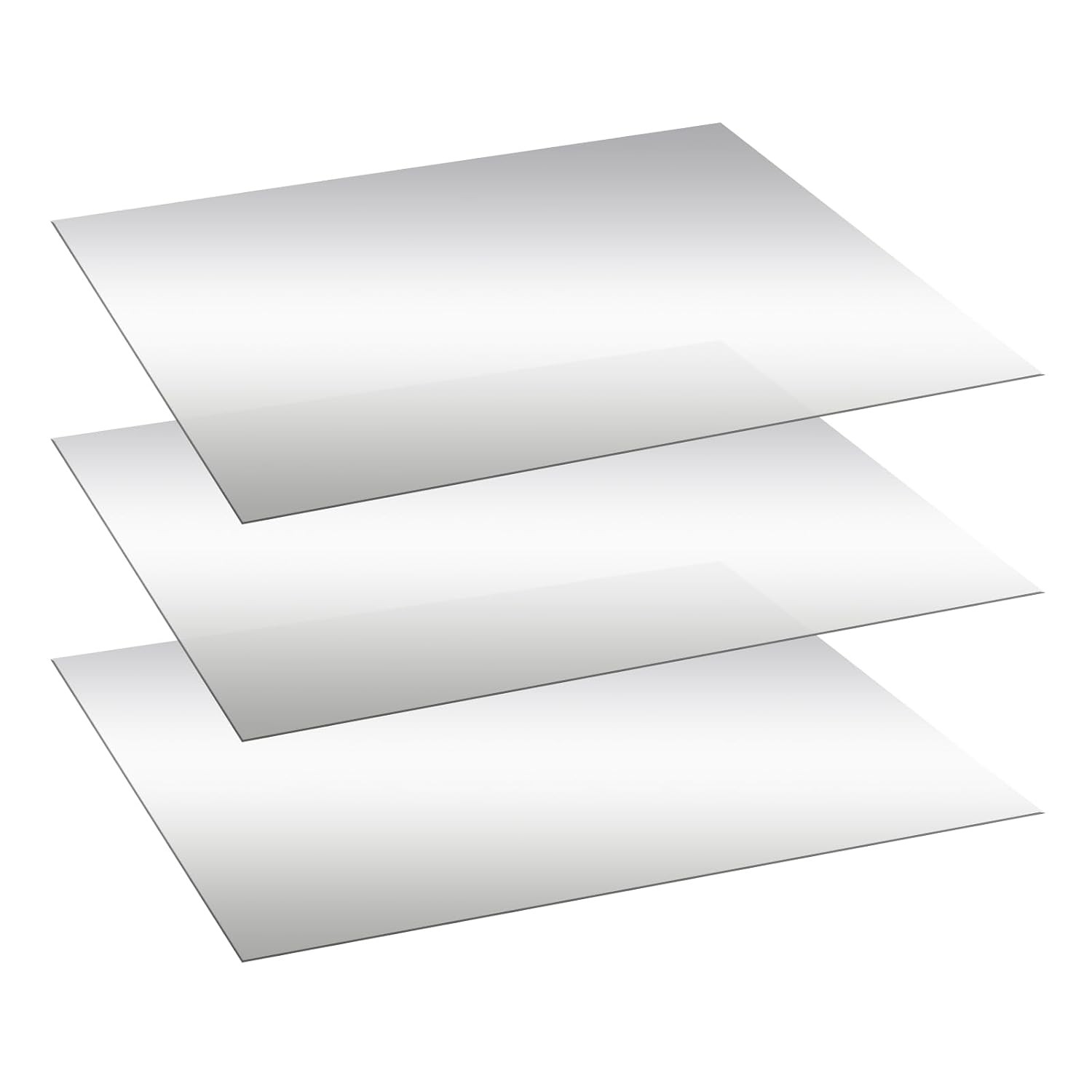 Acrylic Two Way Mirror Sheets 18x24x0.04 Inch Infinity See-Through Glass 3 Pcs