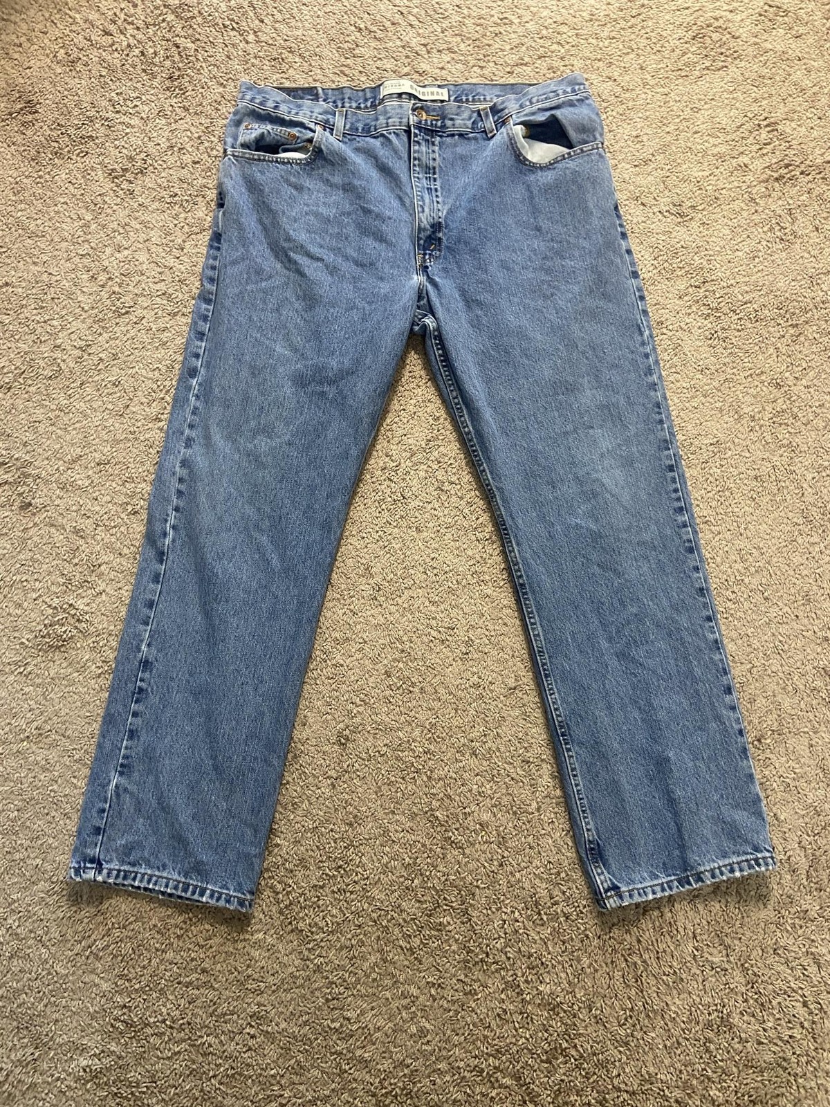 Arizona Jean Co Jeans Mens 42x30 Blue Med Wash Regular Straight Denim Pockets