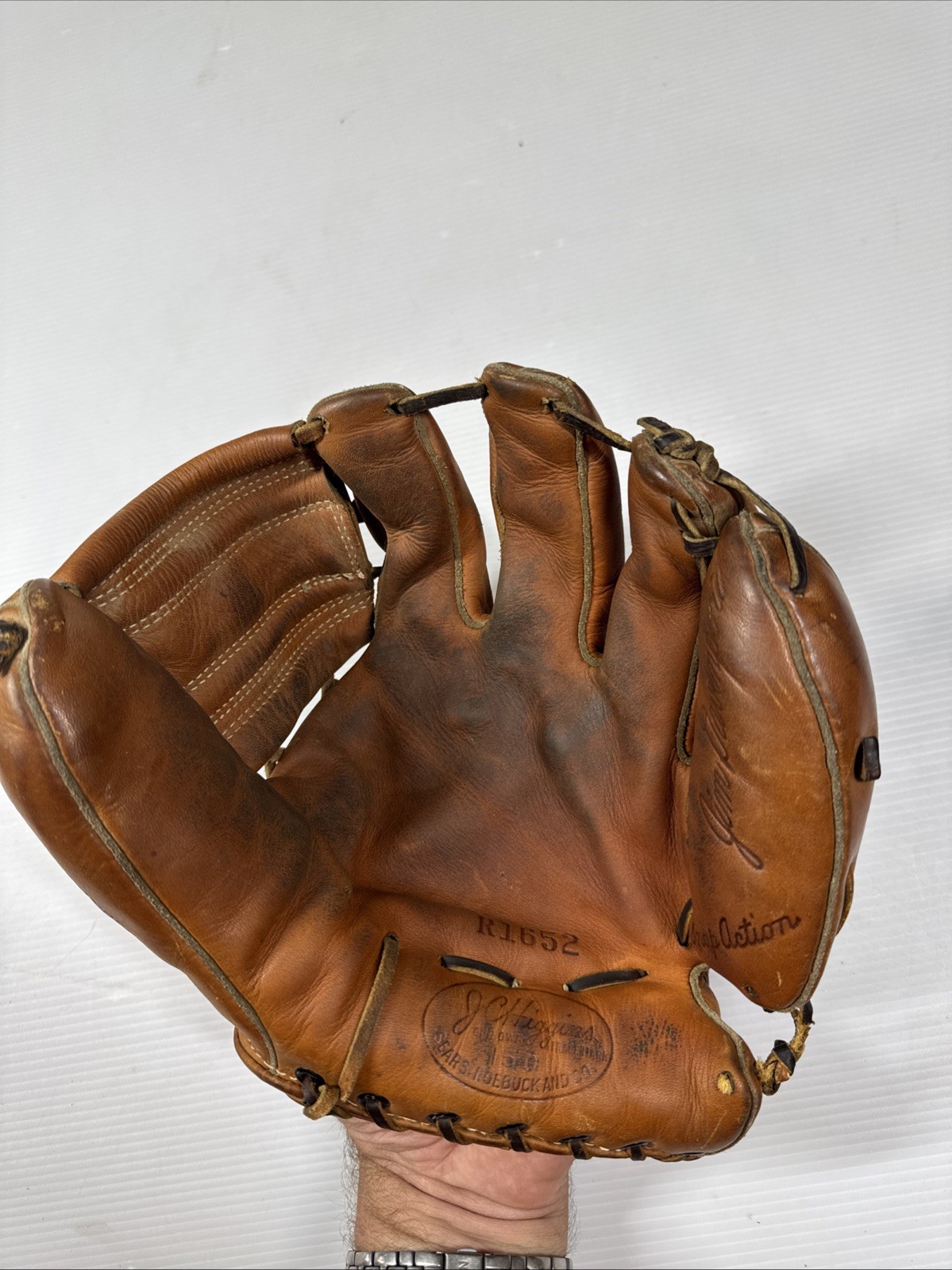 Vintage 1950s JC Higgins 1652 Baseball Glove Jim Davenport SF Giants Wilson RHT