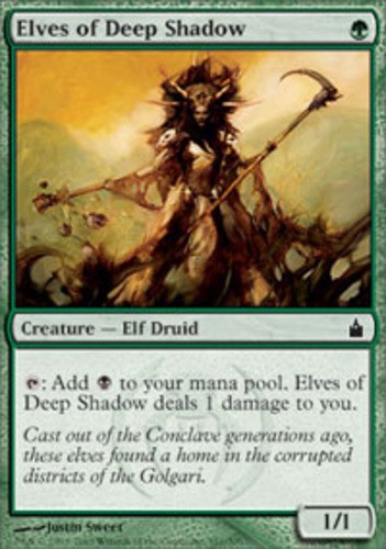 1x Elves of Deep Shadow Heavy Play MTG Magic - Kid Icarus -