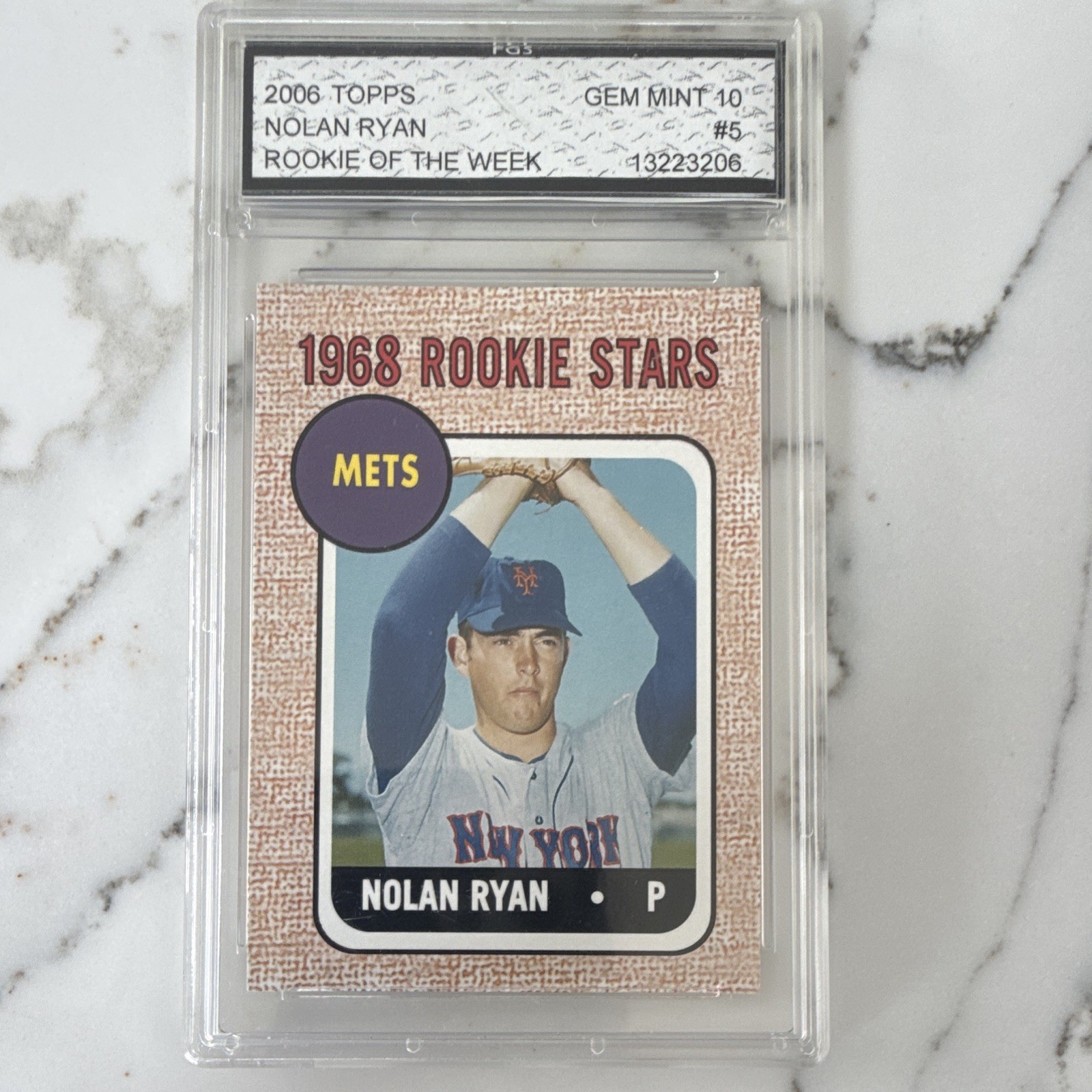 Topps 2006 Rookie of the Week Nolan Ryan 1968 Mets' Rookie Stars #177 Topps 2006 Rookie of the Week Nolan Ryan 1968 Mets' Rookie Stars #177