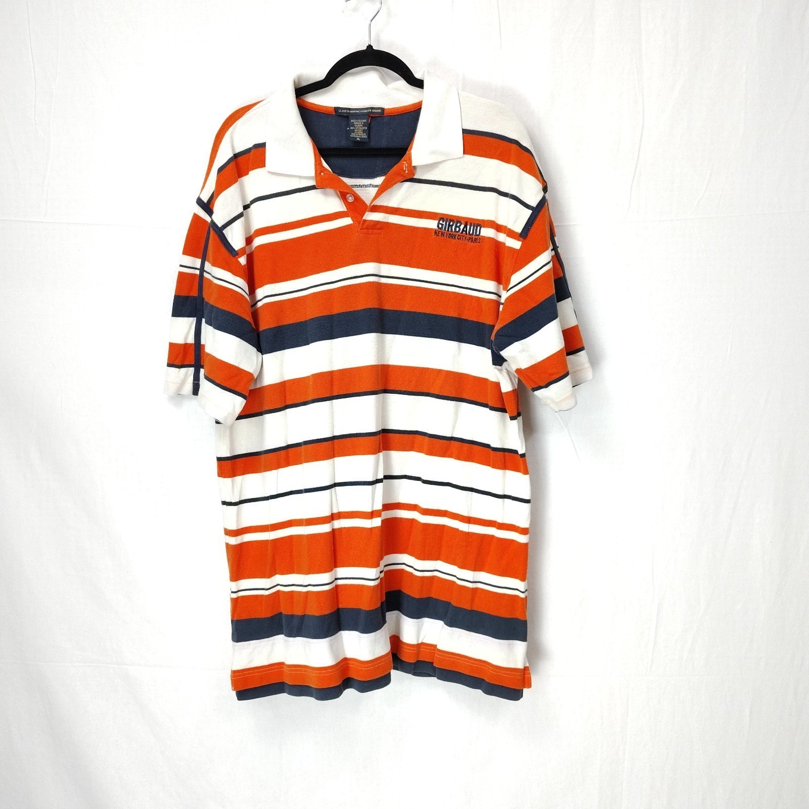 VTG 90\'s Streetwear Marithe Francois Girbaud Shirt Mens Striped Short Sleeve