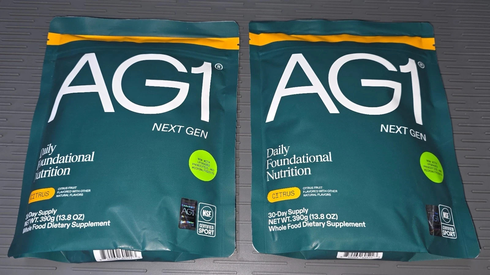 2x Genuine AG1 Athletic Greens CITRUS Daily Foundation 13.8 OZ 30 Day Supply