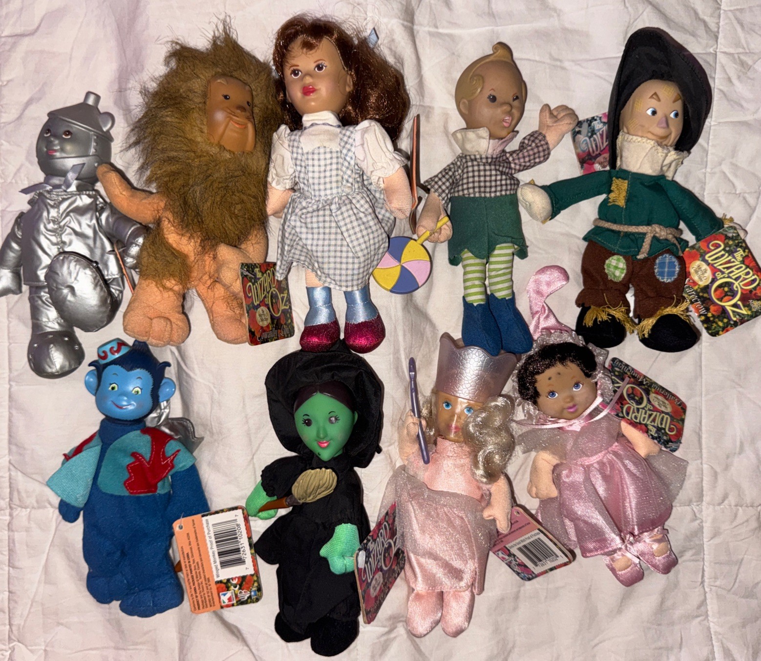 Vintage 1998 Wizard Of Oz Merry-O Collection Plush Doll Set Of 9 Tags Trevco