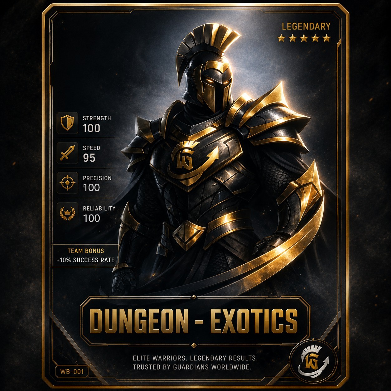 CardWarriorBoost Custom | Dungeon Exotic | Catalyst |  D2 | 