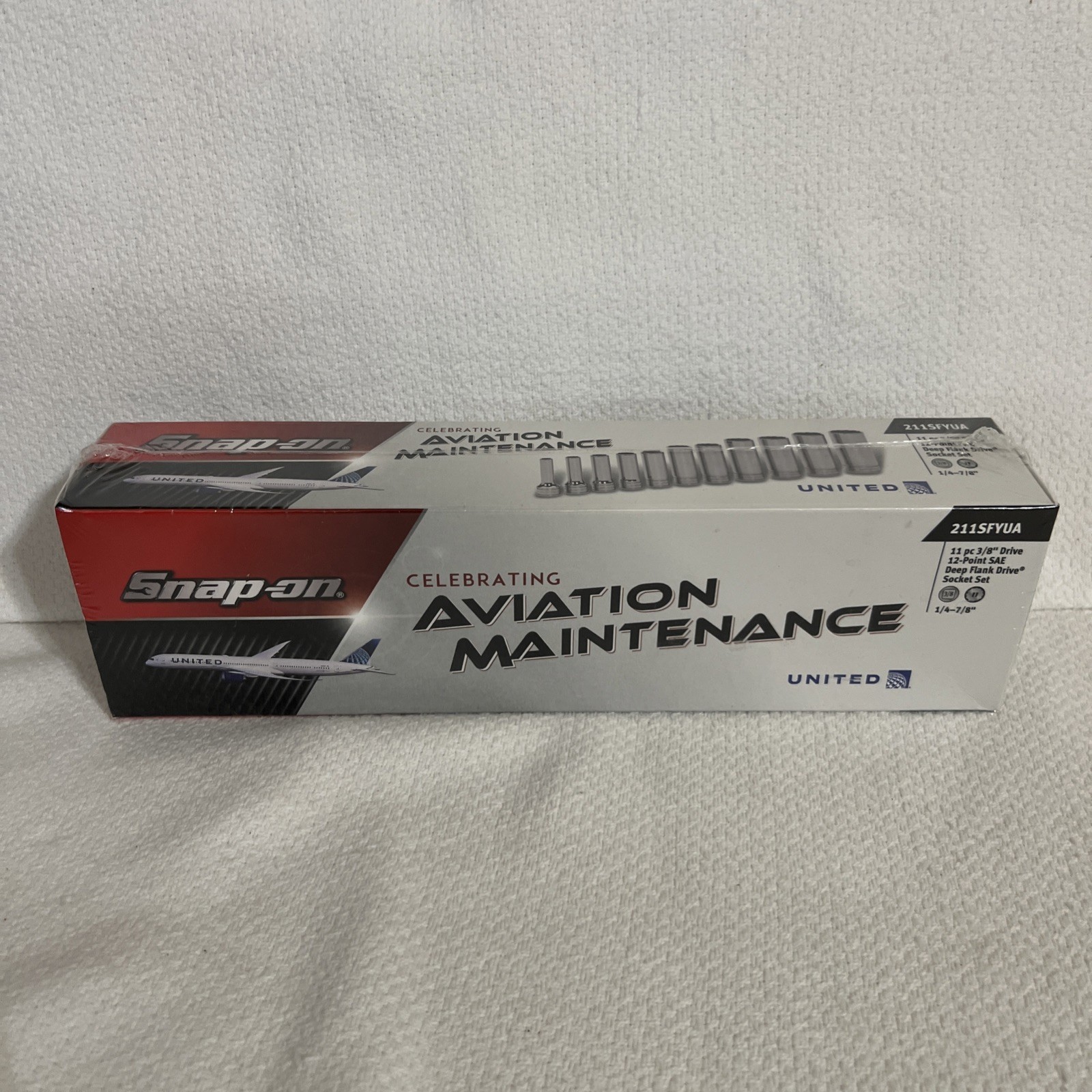 Snap On Aviation Maintenance 211SFYUA 3/8 Drive 11 Piece 12 Point SAE Deep Snap On Aviation Maintenance 211SFYUA 3/8 Drive 11 Piece 12 Point SAE Deep