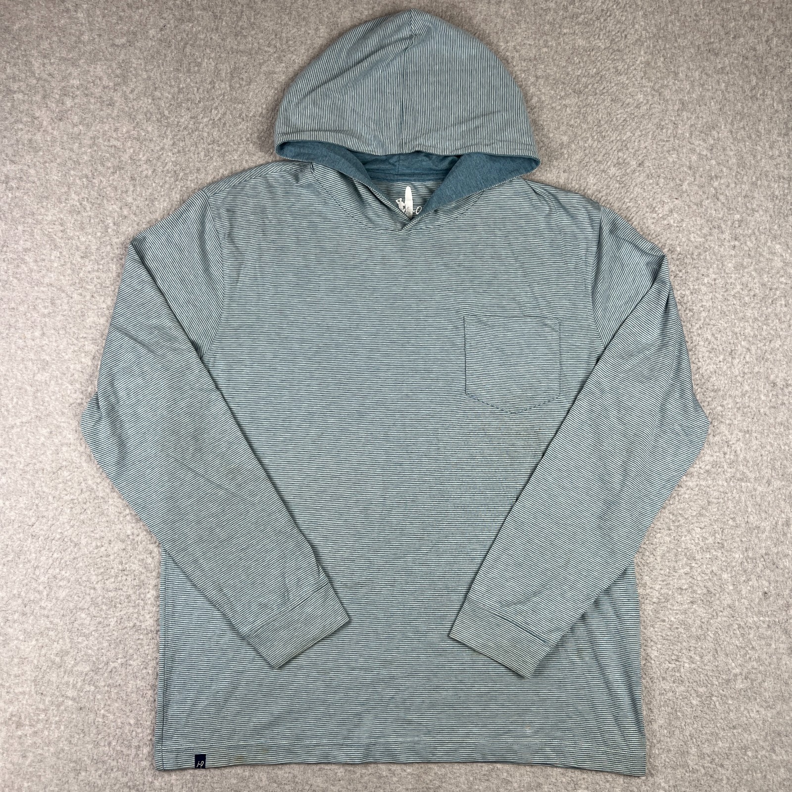Johnnie O Gunnar Hoodie Pullover Sweatshirt Large Mens Blue Striped Golf Surf Johnnie O Gunnar Hoodie Pullover Sweatshirt Large Mens Blue Striped Golf Surf
