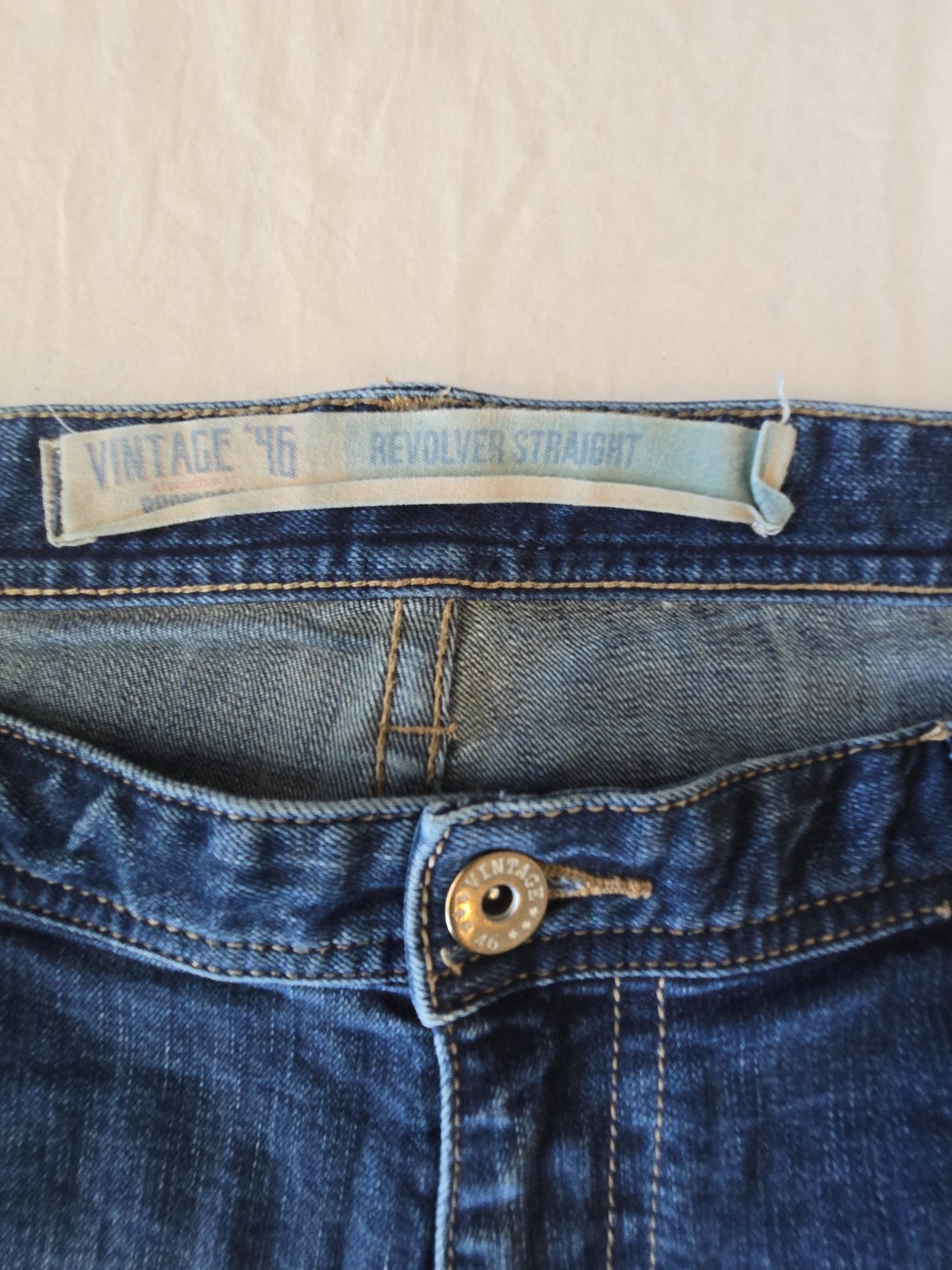 Rock & Roll Denim Revolver Straight Jeans Men 40x30 Dark Wash Stretch