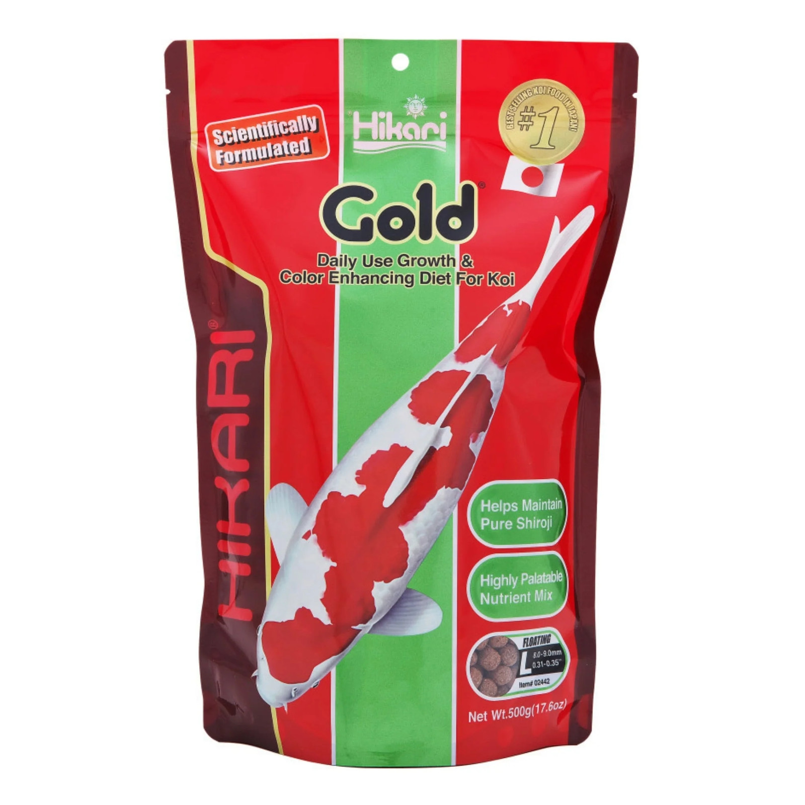 Hikari USA Gold Color Enhancing Pellet Fish Food for Koi and Pond Fishes