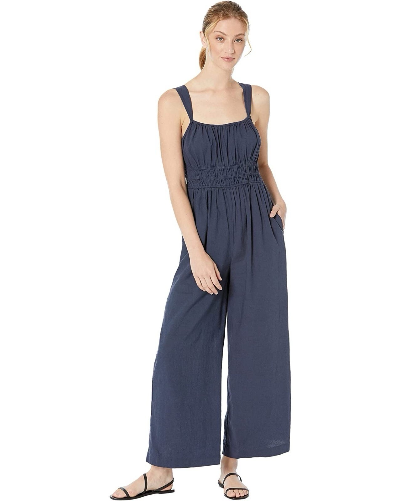 Madewell Sophie Linen Blend Wide Leg Jumpsuit Sz Large Madewell Sophie Linen Blend Wide Leg Jumpsuit Sz Large