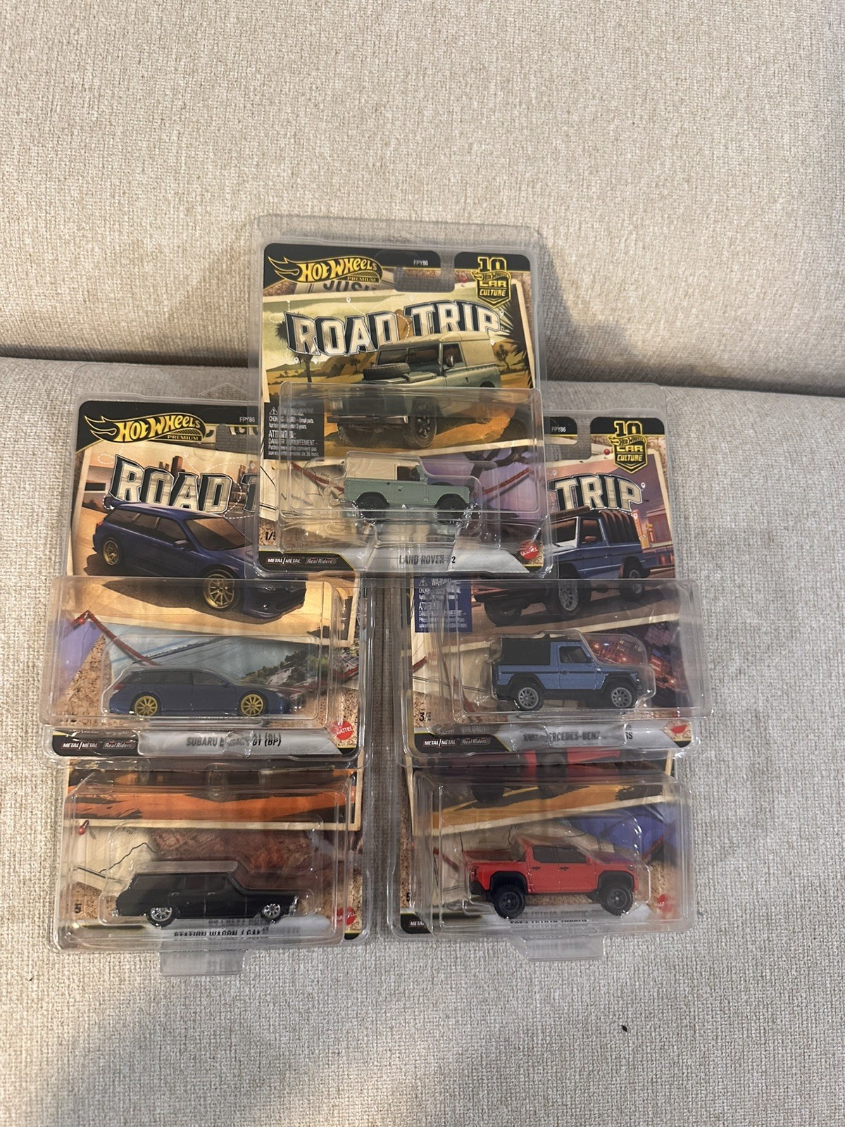 Hot Wheels Premium Car Culture Road Trip — Complete 5-Car Set, with protectors Hot Wheels Premium Car Culture Road Trip — Complete 5-Car Set, with protectors