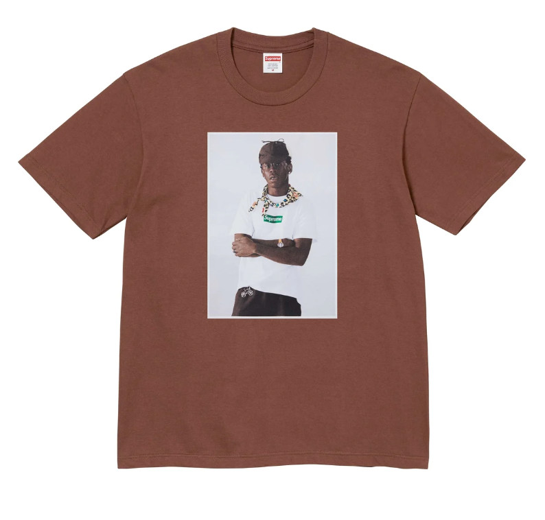 Supreme Tyler The Creator Photo Tee T-Shirt Size XL Brown FW24 Brand New 2024 DS