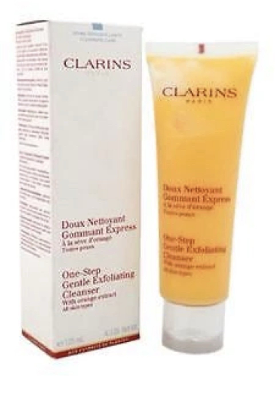 Clarins One-Step Gentle Exfoliating Cleanser Orange Extract All Skin Type 4.4oz