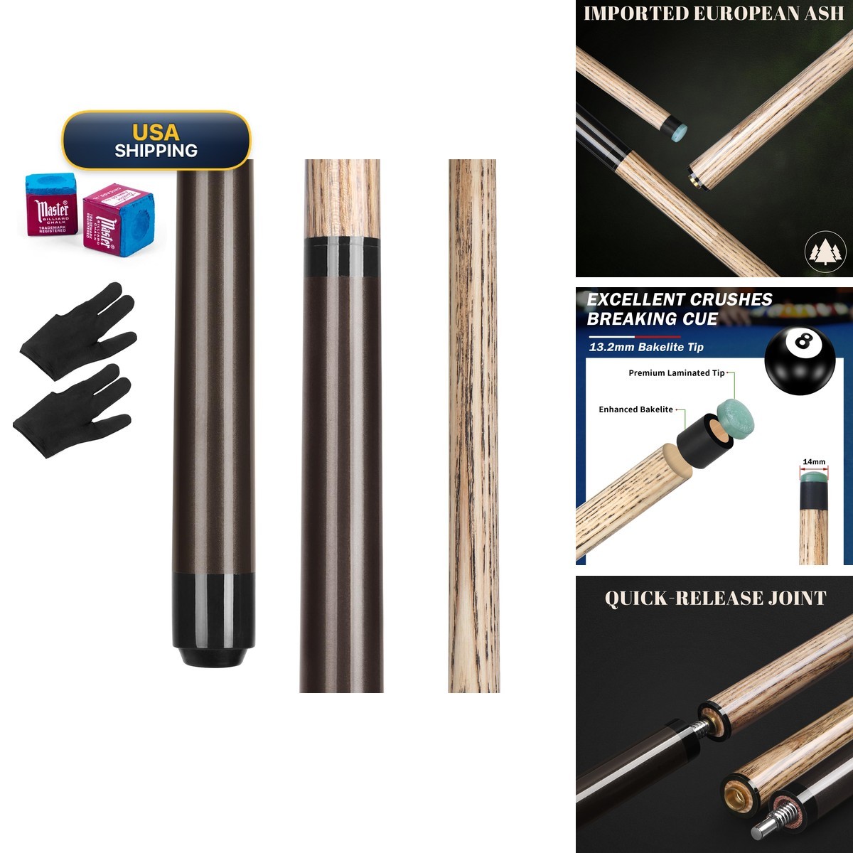 IIQ Heavy Hitter 21oz 23oz Break Stick Pool Cue Black IIQ Heavy Hitter 21oz 23oz Break Stick Pool Cue Black