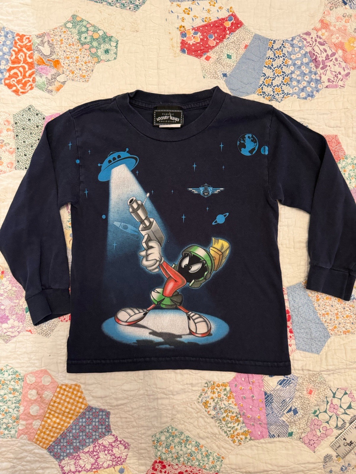 Vintage Looney Tunes Marvin The Martian Kids Long Sleeve Tee 4/5 Best Vintage Looney Tunes Marvin The Martian Kids Long Sleeve Tee 4/5 Best