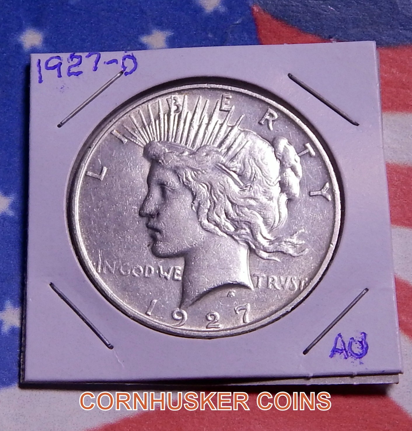 1927-D PEACE SILVER DOLLAR BRIGHT ~NICE STRIKE ~AU ~  FREE  SHIPPING