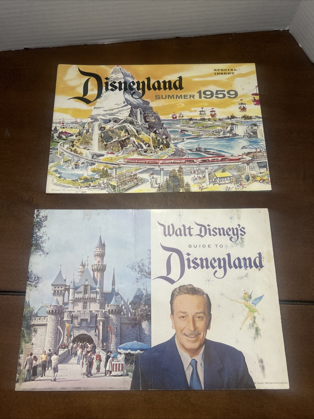WALT DISNEY\'S GUIDE TO DISNEYLAND 1958 Color & RARE Summer 1959 Special Insert WALT DISNEY\'S GUIDE TO DISNEYLAND 1958 Color & RARE Summer 1959 Special Insert
