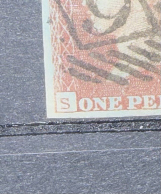 GB SG 8j - 1d Red Brown Inverted S Variety - Cat £180