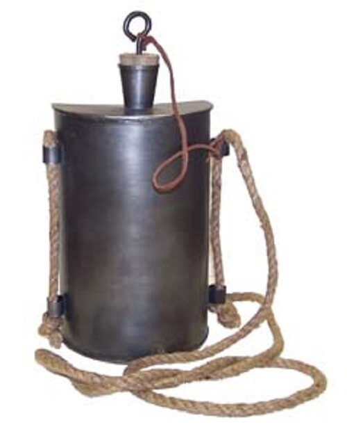 New Antique Style Revolutionary French Indian Civil War Tin Kidney Canteen 