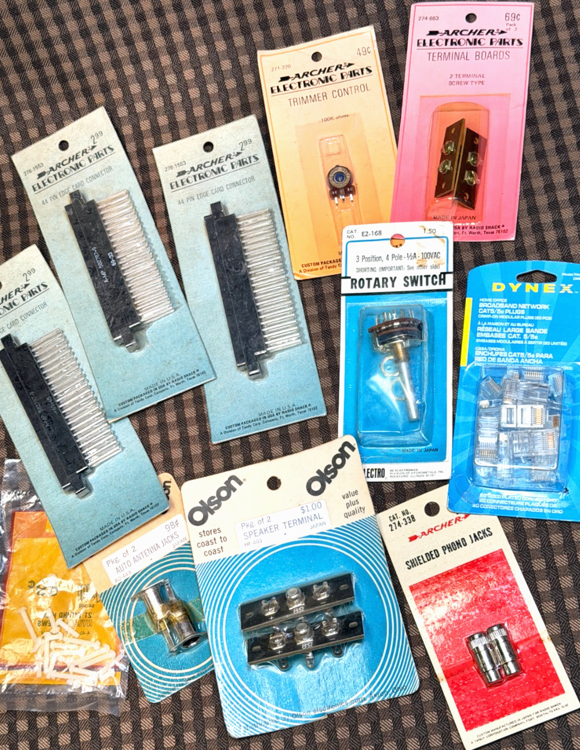 Vintage NOS Electronics Parts Switches Plugs Connectors Audio Terminals Jacks