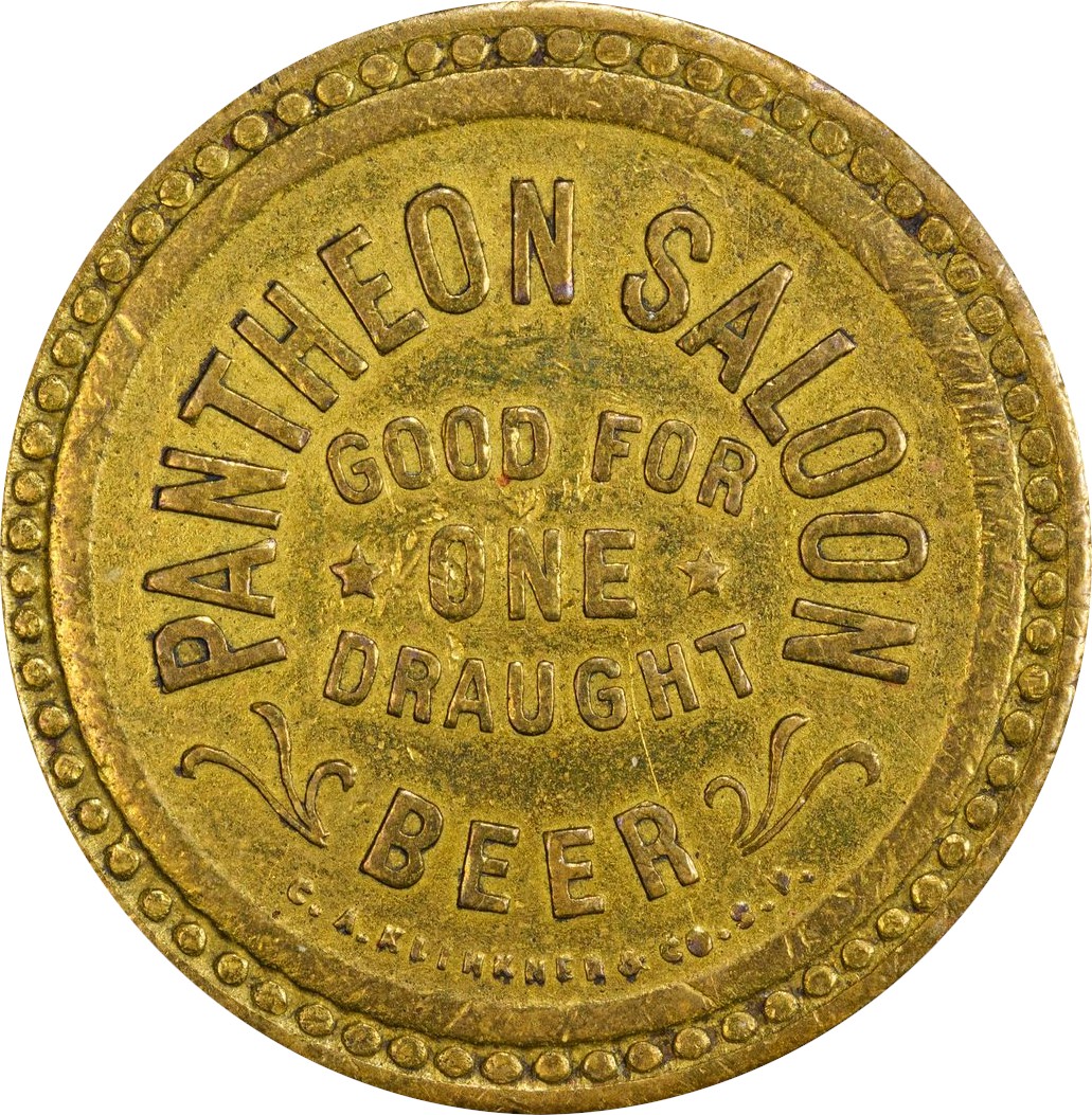 1893 AU50 Hawaii Pantheon Saloon Token PCGS 66302825 1893 AU50 Hawaii Pantheon Saloon Token PCGS 66302825