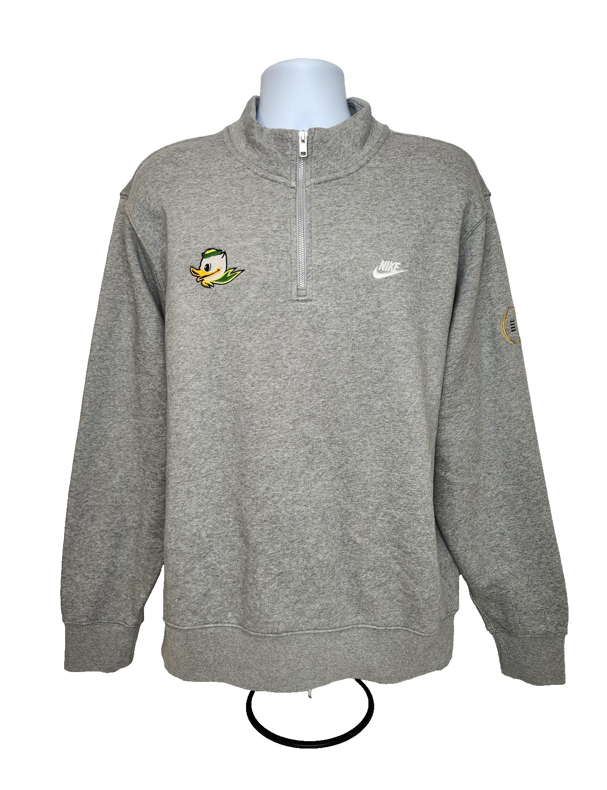 NEW Oregon DUCKS Football TEAM ISSUED Nike CFP 1/4 Zip JACKET Men\'s XL NEW Oregon DUCKS Football TEAM ISSUED Nike CFP 1/4 Zip JACKET Men\'s XL