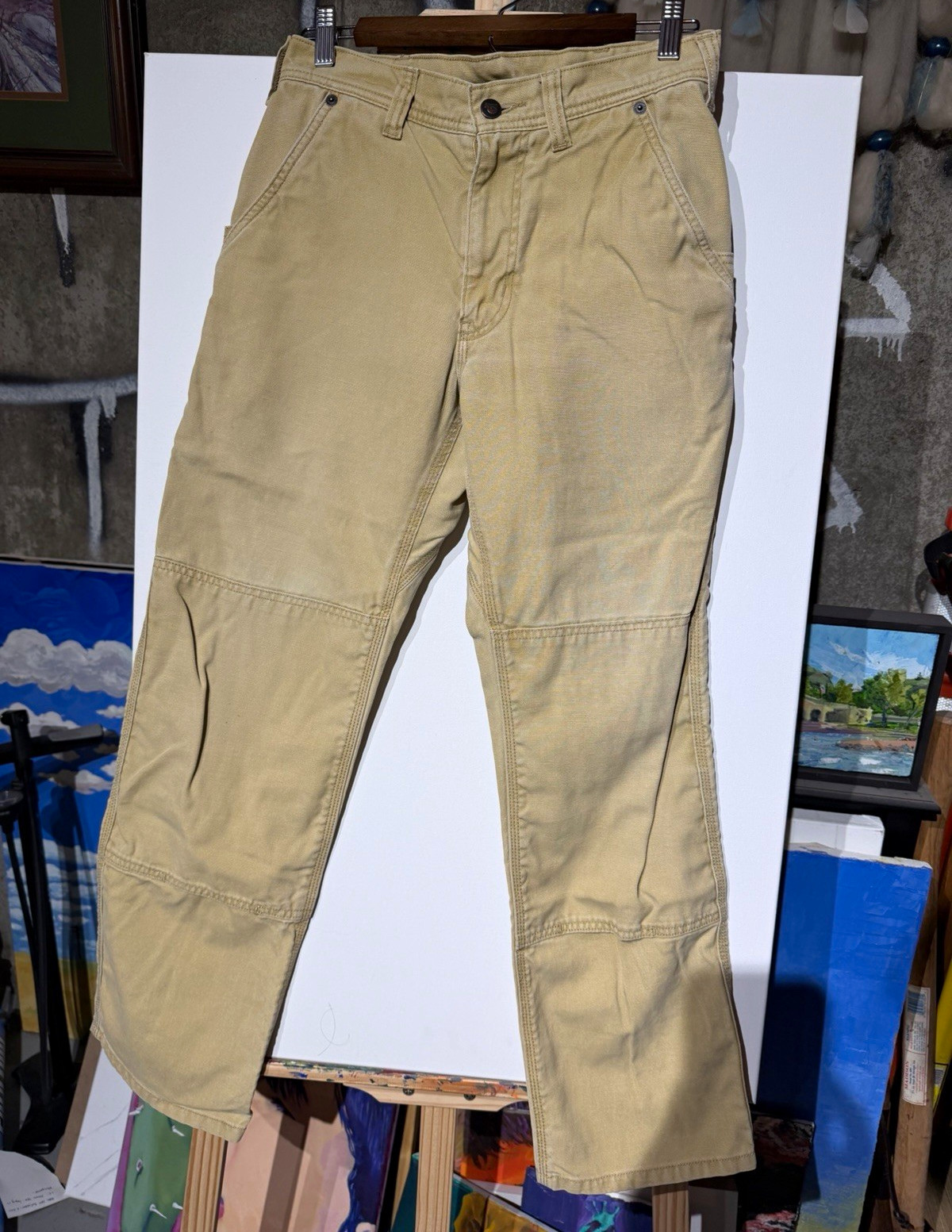 Patagonia Women’s Beige Cotton Canvas Utility Work Pants Size 28 MPN 57100