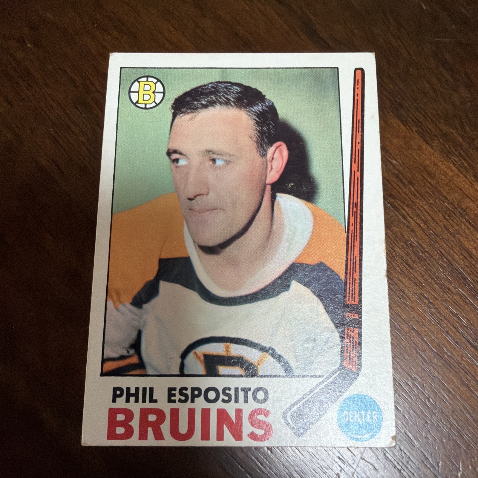 1969-70 Topps Hockey #30 Phil Esposito EX 1969-70 Topps Hockey #30 Phil Esposito EX