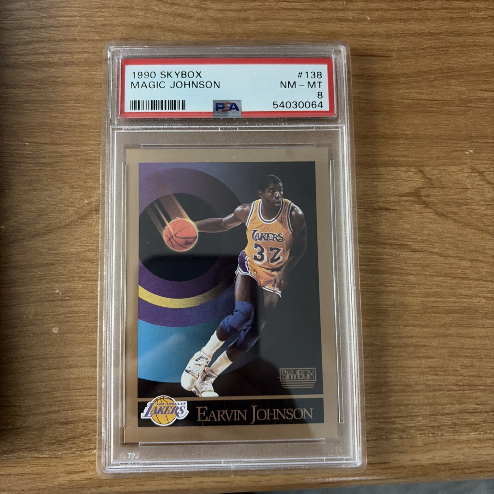 1990 SkyBox Magic Johnson #138 PSA 8 NM-MT New Label 1990 SkyBox Magic Johnson #138 PSA 8 NM-MT New Label