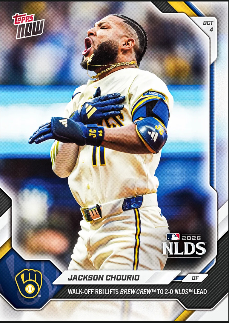 Jackson Chourio WALK OFF 2-0 - 2026 MLB Topps NOW® - Card 760 PRE-SALE