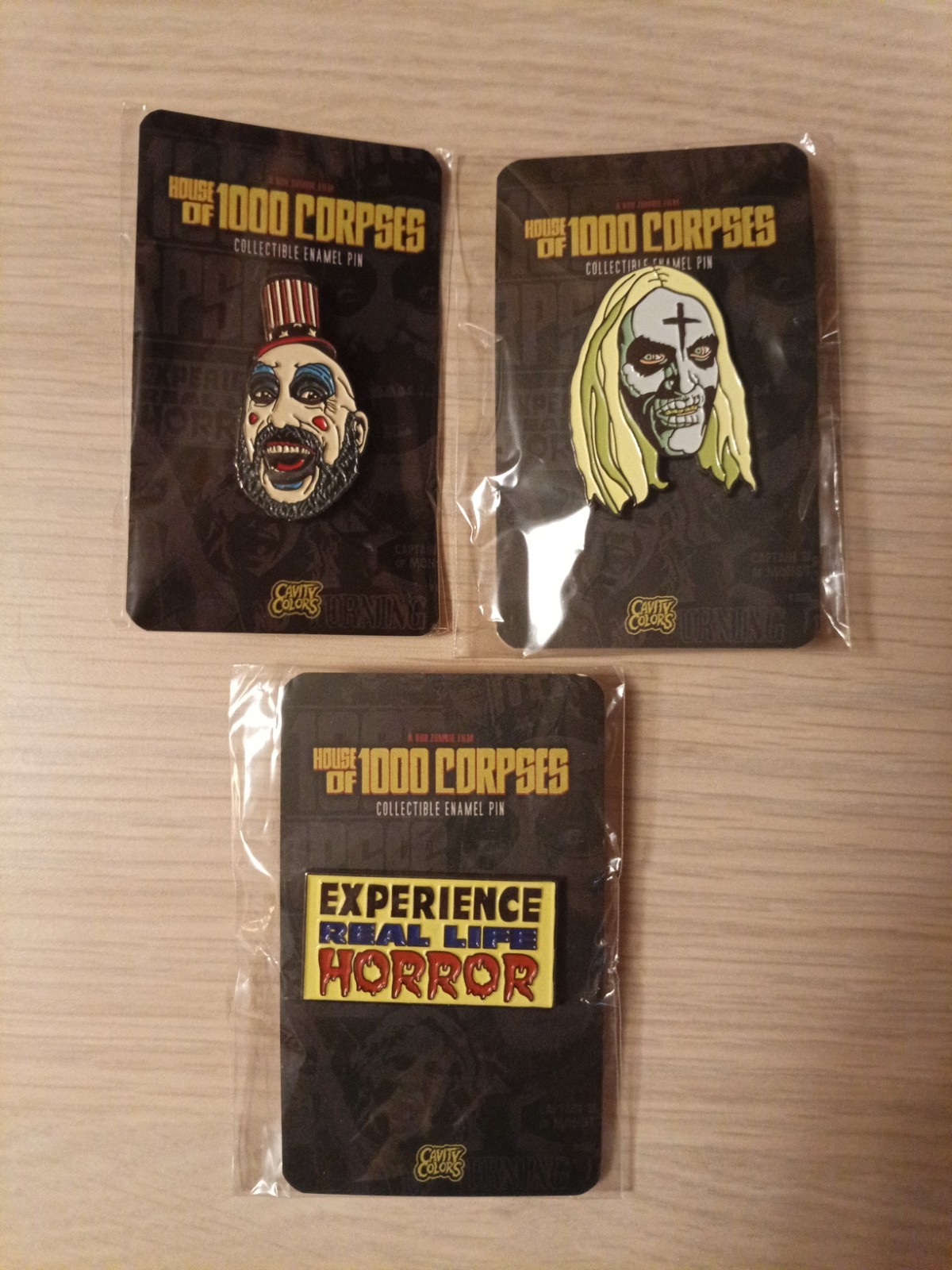 House of a 1000 Corpses Collector Enamel Pin Set Rob Zombie Film Cavity Colors House of a 1000 Corpses Collector Enamel Pin Set Rob Zombie Film Cavity Colors