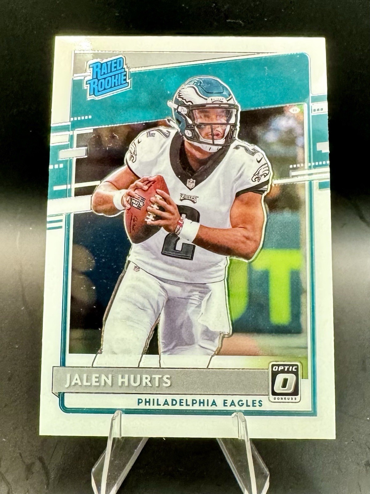 Jalen Hurts 2020 Panini Donruss Optic Rated Rookies Rookie Base #164 Eagles