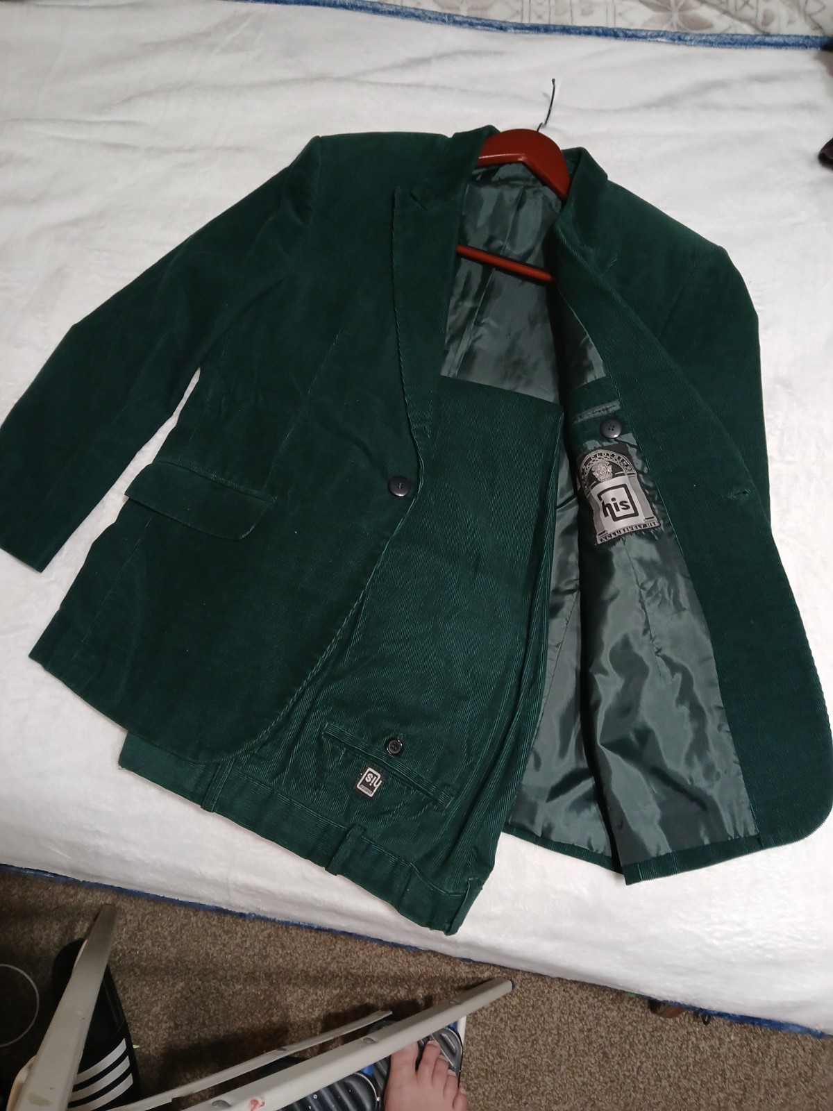 VTG H.I.S. Forest Green Corduroy Suit