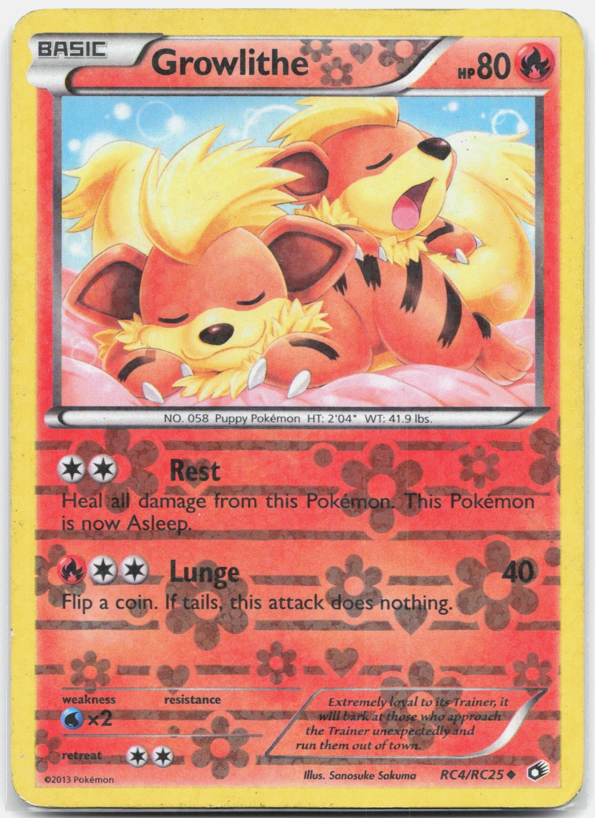 Growlithe Uncommon Legendary Treasures: Radiant Collection LTR Holo RC4/RC25 HP Growlithe Uncommon Legendary Treasures: Radiant Collection LTR Holo RC4/RC25 HP