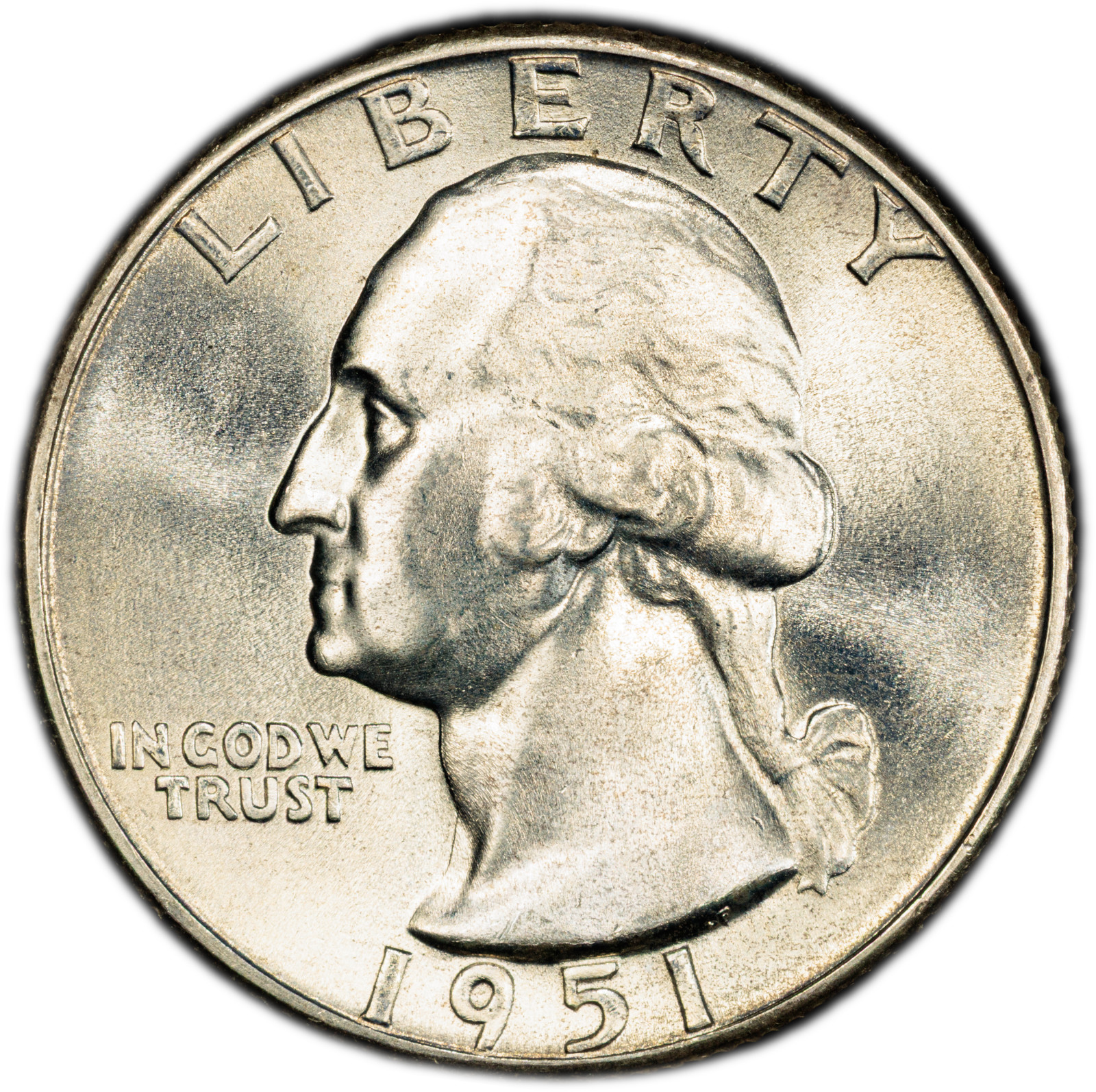 1951-D PCGS Genuine UNC Washington Quarter | Blast White Surfaces | Lustrous