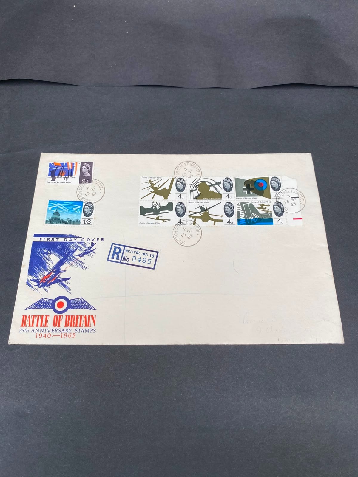 1965 Great Britain Battle of Britain 25th Anniversary First Day Cover 1965 Great Britain Battle of Britain 25th Anniversary First Day Cover