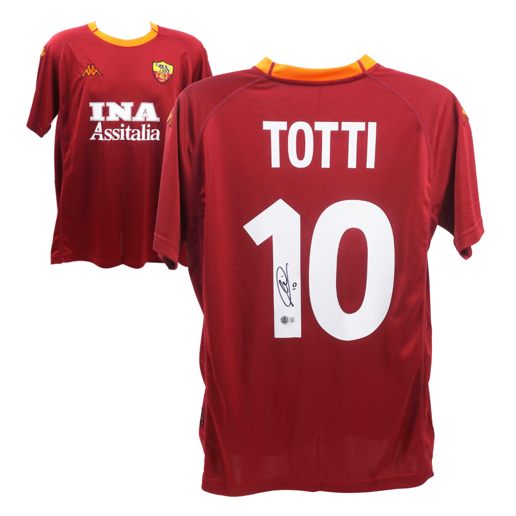 Francesco Totti Signed AS Roma Home Soccer Jersey #10 with Beckett COA
